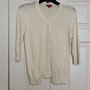Merona Ivory Button-Up Cardigan